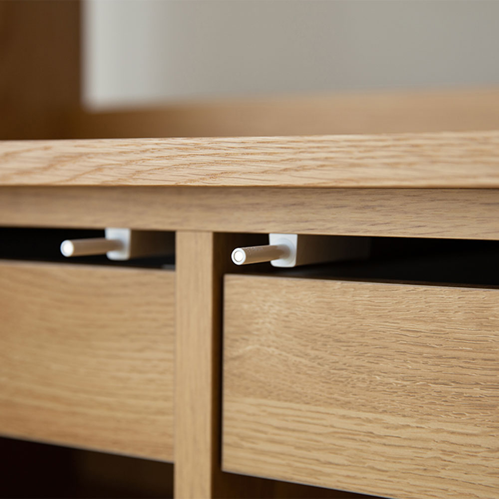 キッチンボード「MILNE ミルン 120キッチンボード」幅120cm 奥行48.6cm 高さ190cm  ホワイトオーク材 [4]