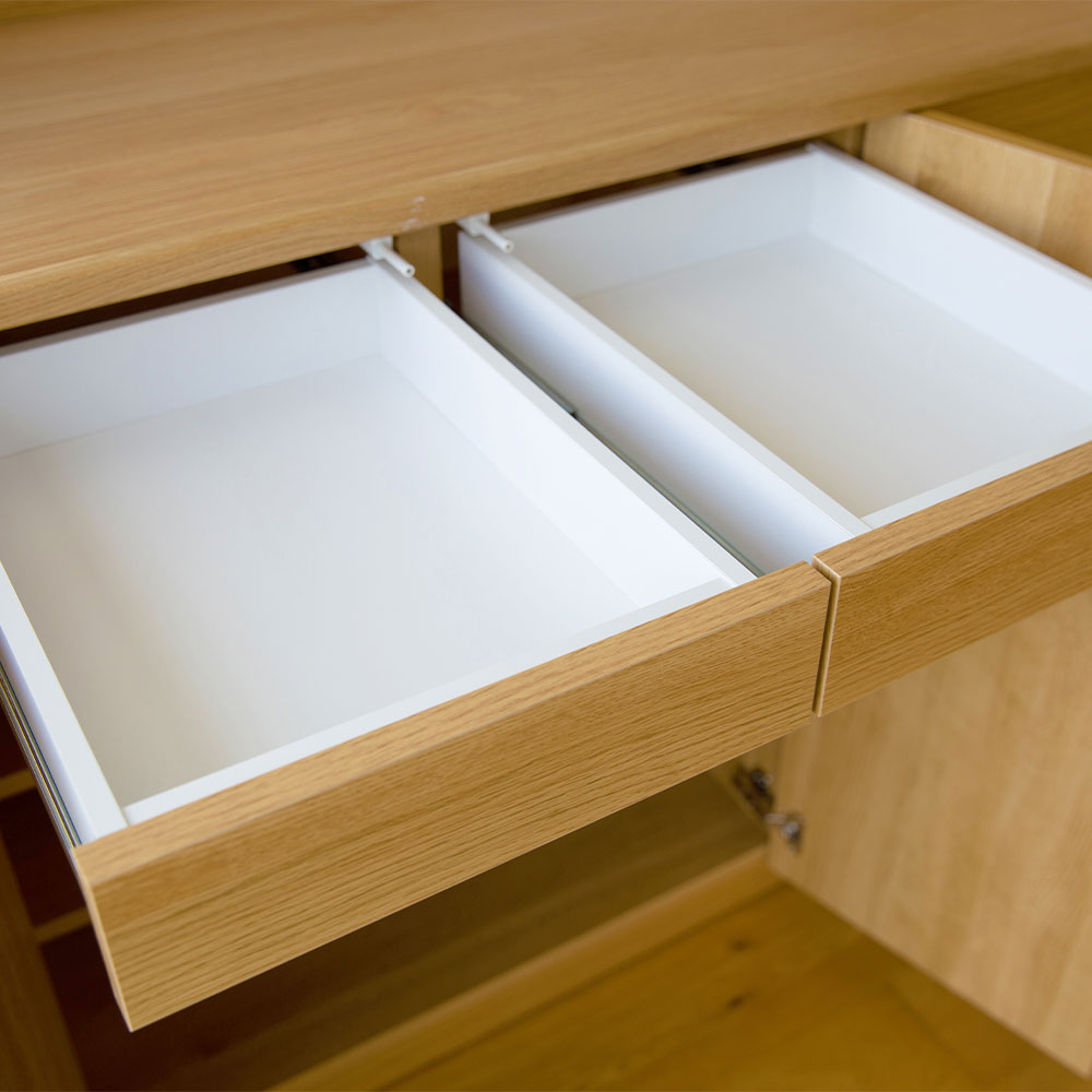 キッチンボード「MILNE ミルン 120キッチンボード」幅120cm 奥行48.6cm 高さ190cm  ホワイトオーク材 [5]