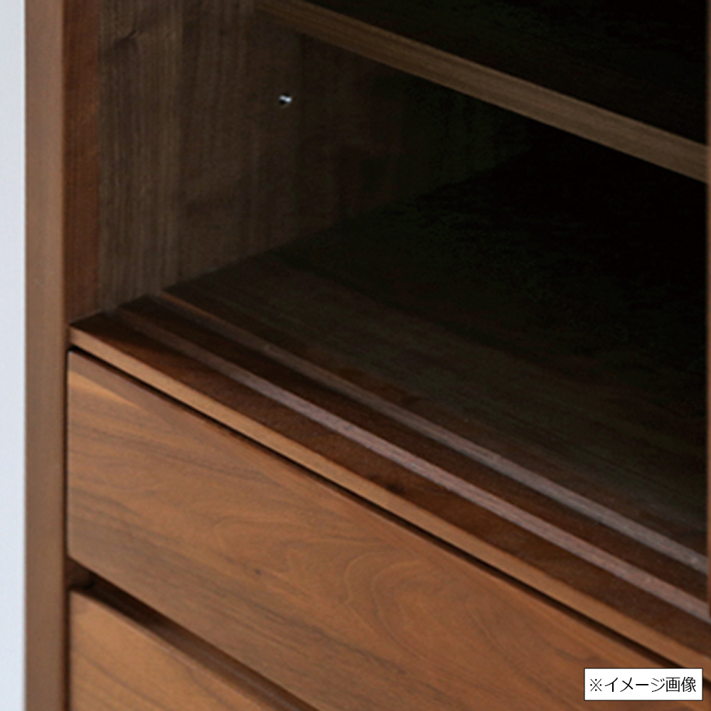 カップボード「カノ」幅115.2cm 奥行42.2cm 高さ139.1cm ウォールナット材 [2]