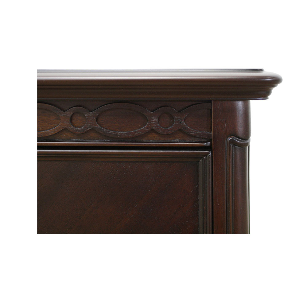 コンソールキャビネット「フルール DM」幅75cm マホガニー材ダークブラウン色 [5]