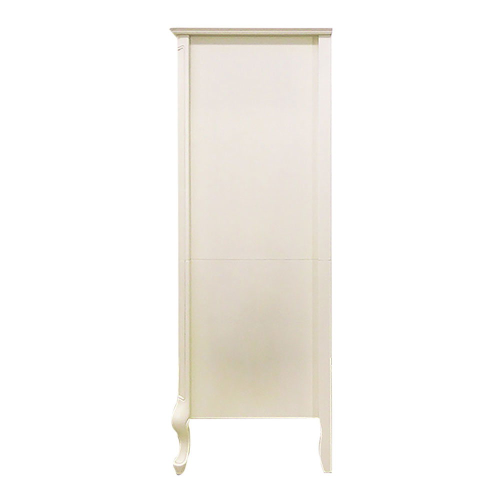 ハイチェスト「フルール90 WH」幅90cm リンデン材ホワイトウォッシュ色 [4]