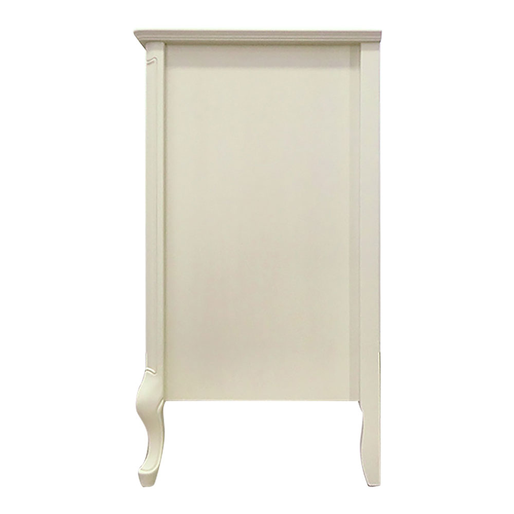 チェスト「フルール120 WH」幅120cm リンデン材ホワイトウォッシュ色 [3]