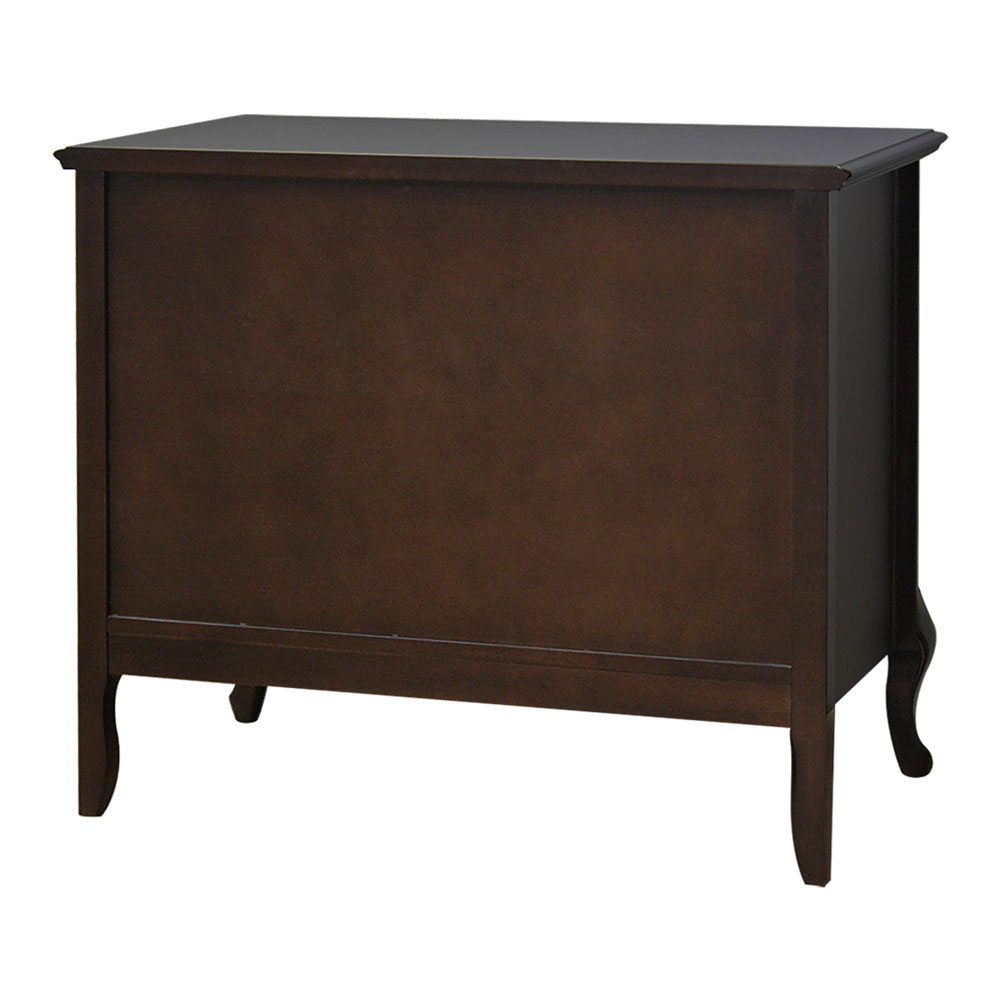 チェスト「フルール85 DM」幅85cm マホガニー材ダークブラウン色 [3]