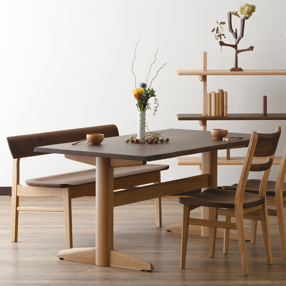 シェルフ「Sign（サイン）SF-12035」ウォールナット材/オーク材 [2]