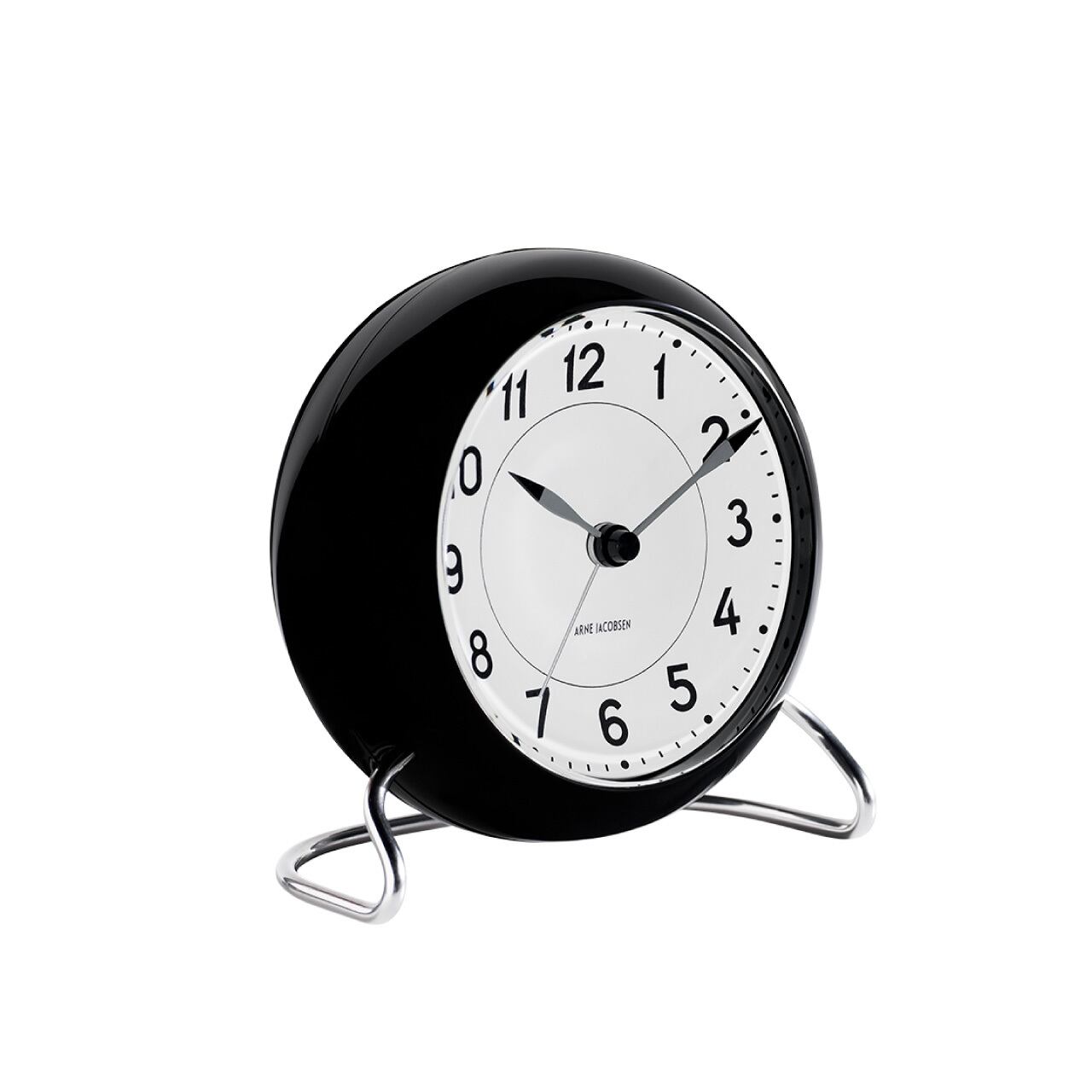 Table Clock / STATION / Black / Φ110mm / アラーム / スヌーズ / LED灯 / テーブルクロック / ステーション / ブラック / ARNE JACOBSEN（アルネ・ヤコブセン）/ 置き時計 / 目覚まし時計 / 正規販売店 [2]