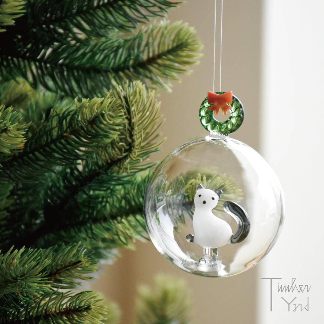 【ONLINE限定】クリスマスボール キャットリース / Φ8cm / Tabby Cat Christmas Edition / Christmas ball cat-wreath / ICHENDORF MILANO(イッケンドルフ ミラノ）/ クリスマスオーナメント / 正規販売店 [3]