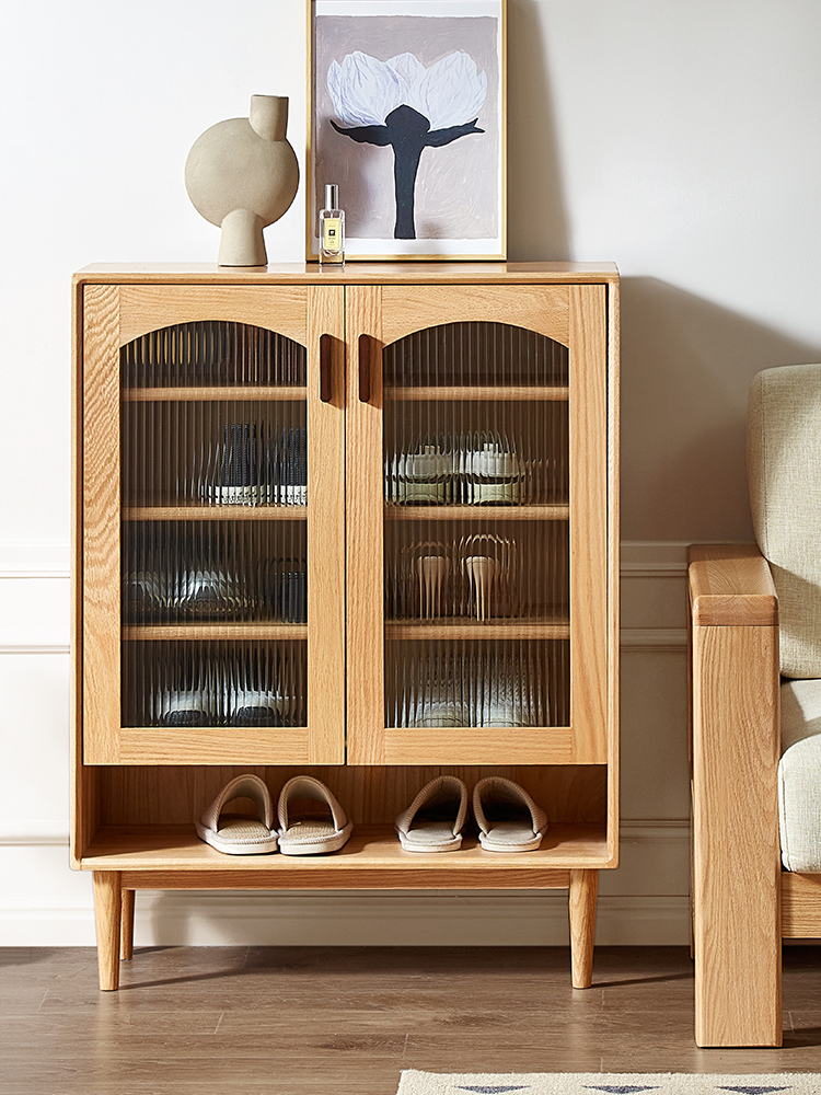 キャビネット 下駄箱 シューズボックス シューズラック 天然木 おしゃれ h7091 [3]