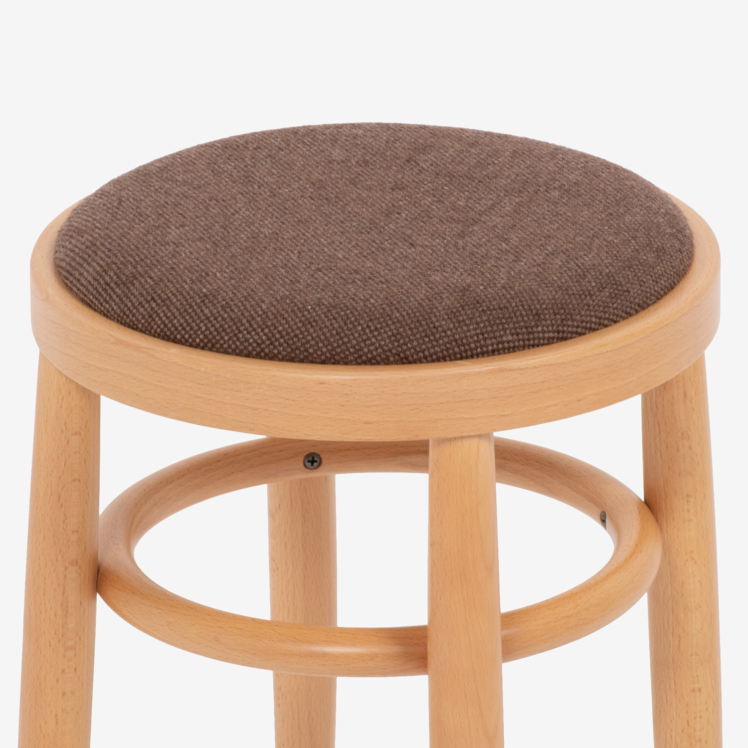 秋田木工 カウンターチェア「209-U」座面高45cm ブナ材ナチュラル色 布A-12 [3]