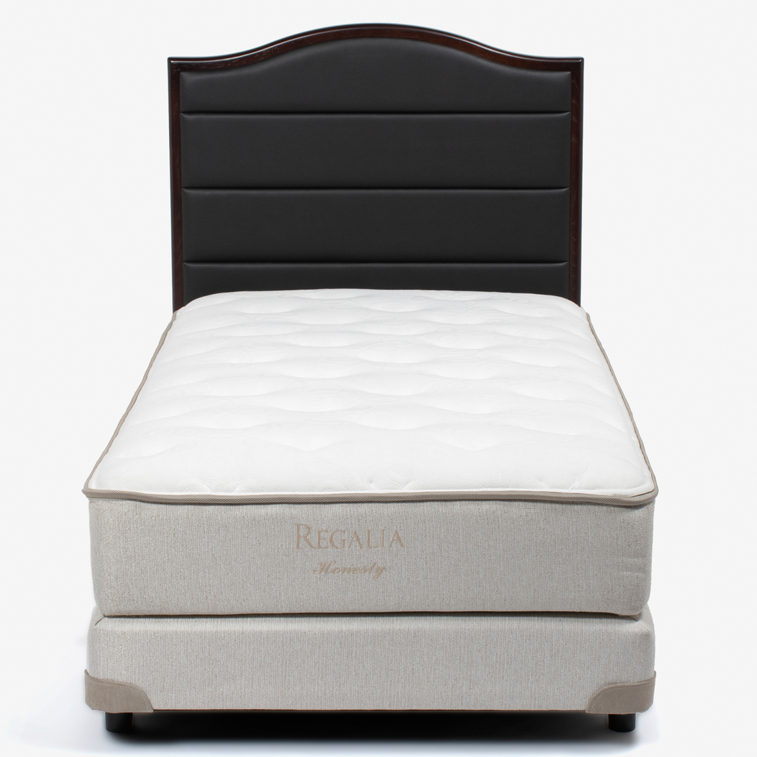 秋田木工 ヘッドボード 「AK1004」 木部ウォールナット色 ソフトレザーブラック色 [2]