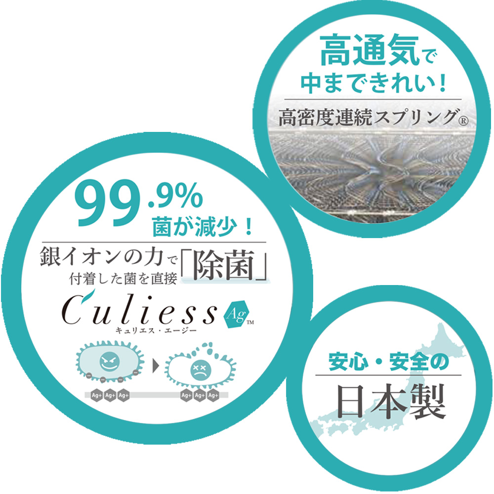 FranceBed（フランスベッド）マットレス 「スタイルサポート BK-ロイヤル」厚さ30cm 高密度連続スプリング 全8サイズ [3]