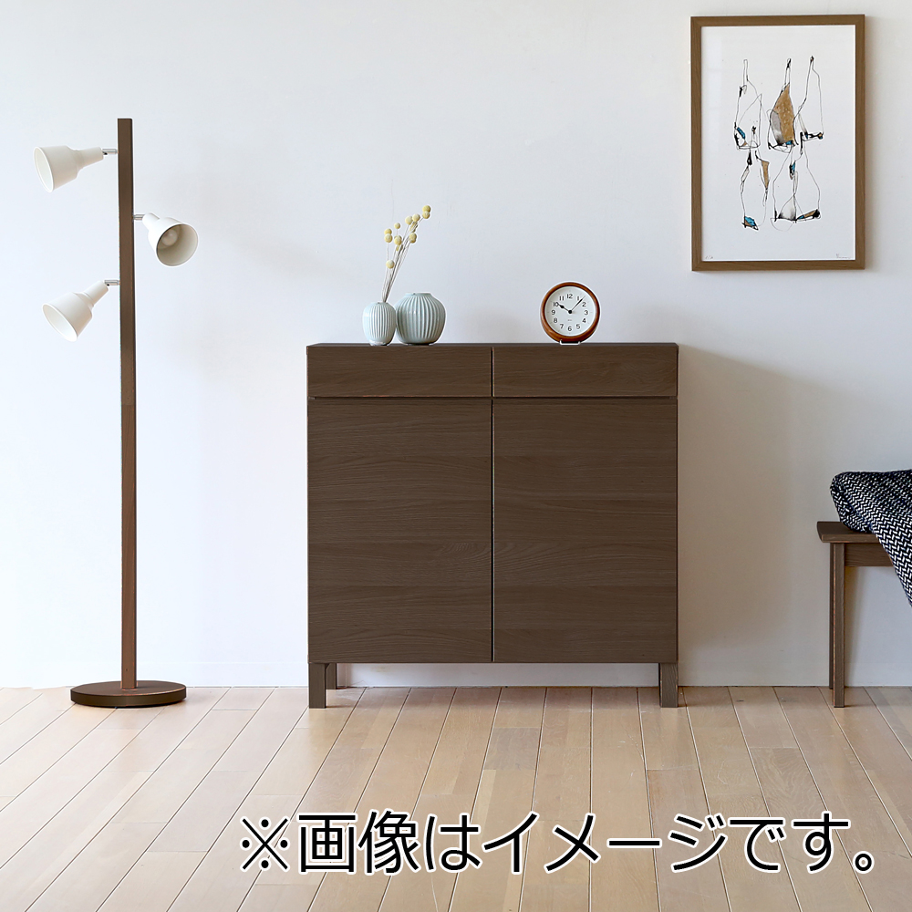 サイドボード「レッチェ」幅90cm ウォールナット材 [4]