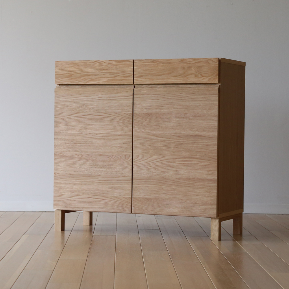 サイドボード「レッチェ」幅90cm ホワイトオーク材 [3]