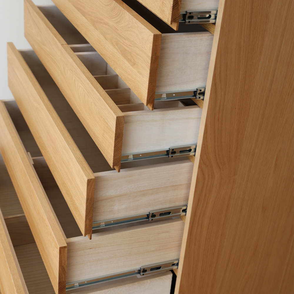 ハイチェスト「レッチェ」幅90cm ホワイトオーク材 [3]