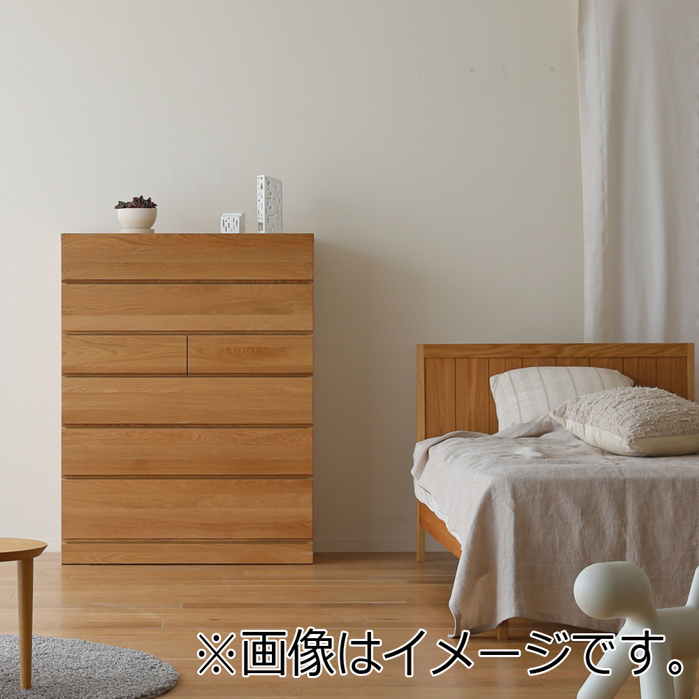 ハイチェスト「レッチェ」幅90cm ホワイトオーク材 [4]