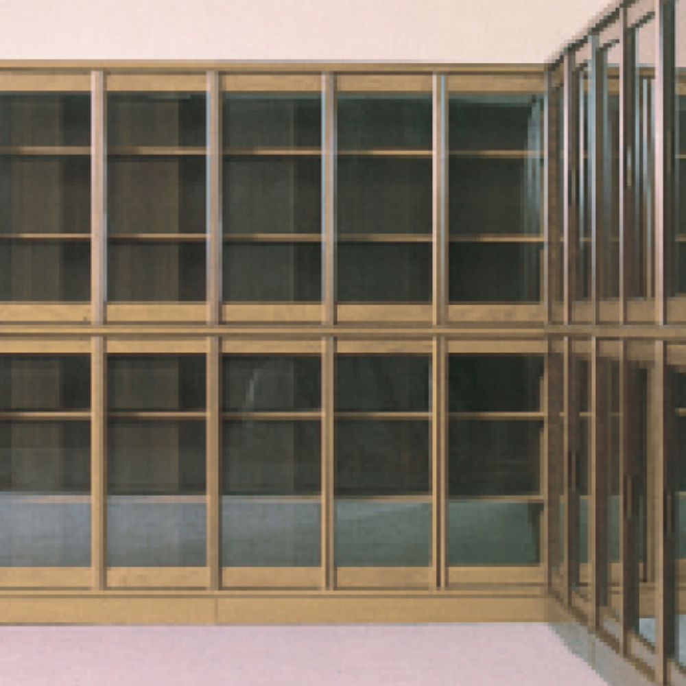 小島工芸　書棚「ベイシックボード BB-120L」幅120cm ロータイプ ウェンジ色 [3]