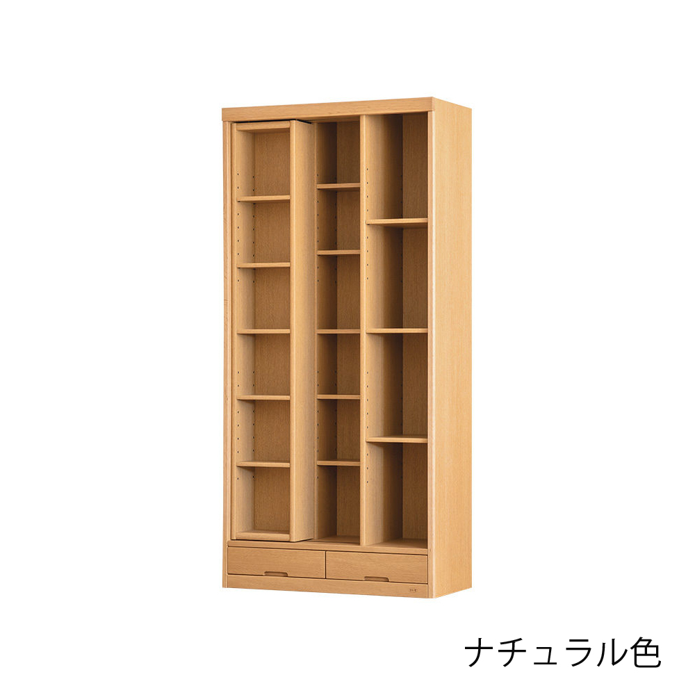 浜本工芸　書棚「No.8604S・No.8600S・No.8608S」スライドタイプ 幅85.1cm 全3色［No.8600］ [2]