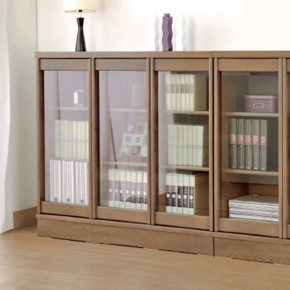 小島工芸　書棚「ベイシックボード BB-120L」幅120cm ロータイプ ウォールモカ色 [2]