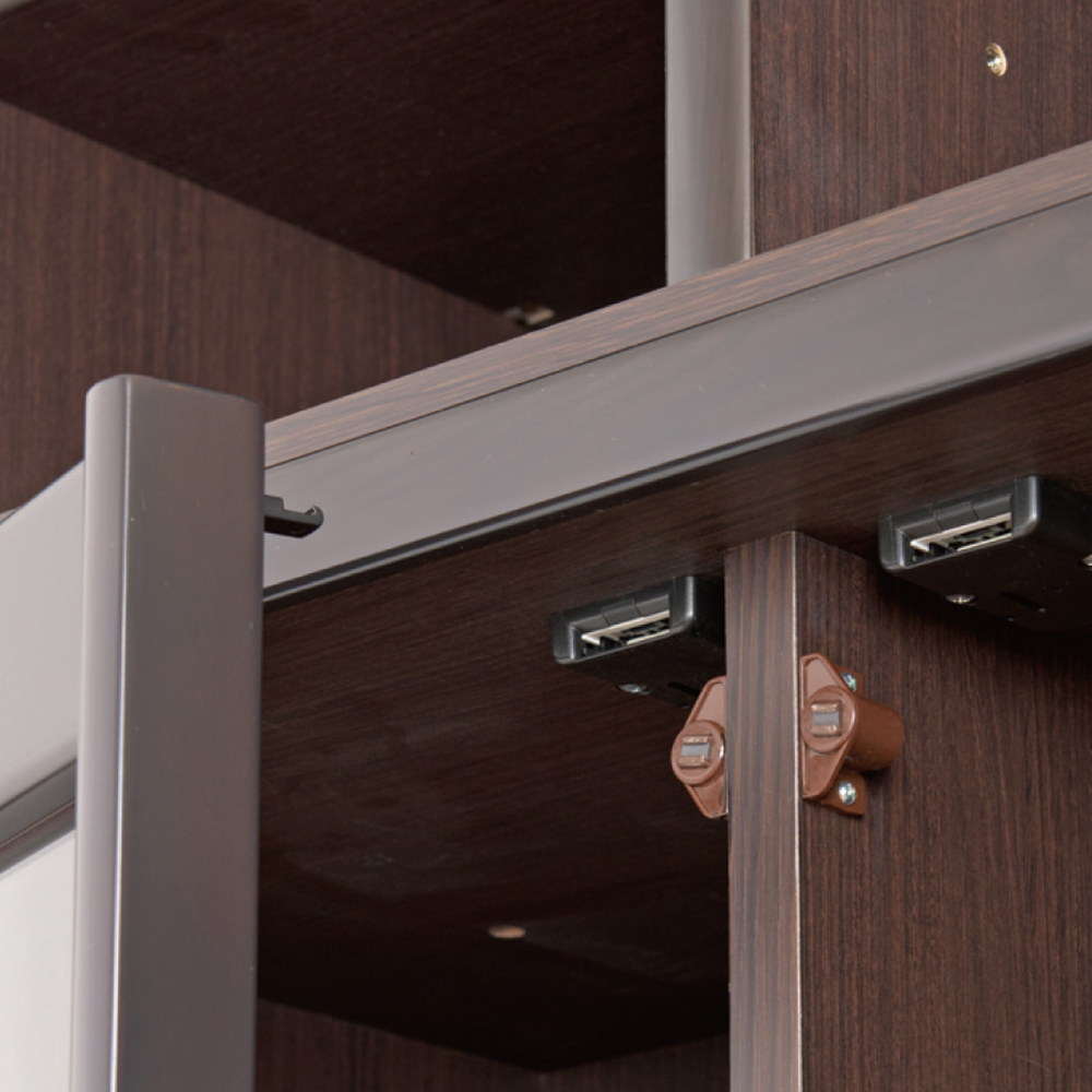 小島工芸　書棚「ベイシックボード BB-120H」幅120cm ハイタイプ ウェンジ色 [3]