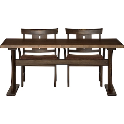 ダイニングテーブル5点セット(ヤマト4/ヤマト2 DBR) [3]