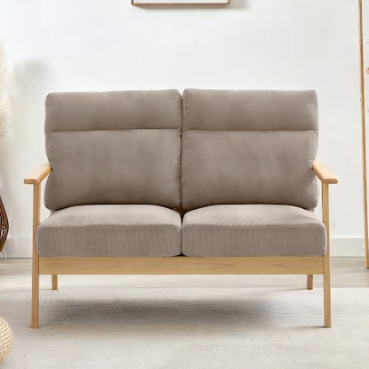 2人掛け 北欧風コーデュロイソファ (AX-1820 LBR) [2]