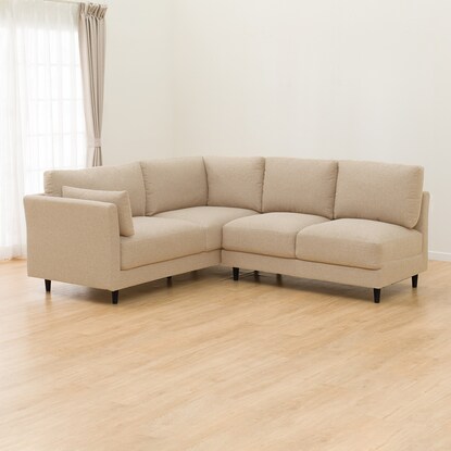 布張りコーナーソファセット(CS01 H-BE) [5]