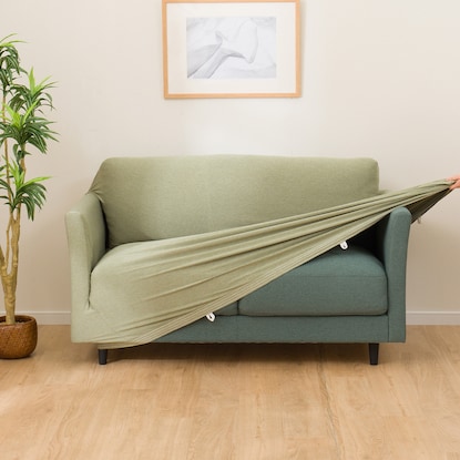 肘付ストレッチソファカバー 2人掛け用 Sサイズ(SC-A02RT 2P GR) [4]