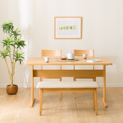 ダイニングテーブル4点セット(TLEG SI01 G 135I/SI01A/ベンチSI01 LBR) [2]