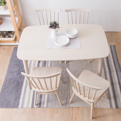 ダイニングテーブル5点セット (DT ATLS 120×75cm WW/DC ATLS WW) [3]