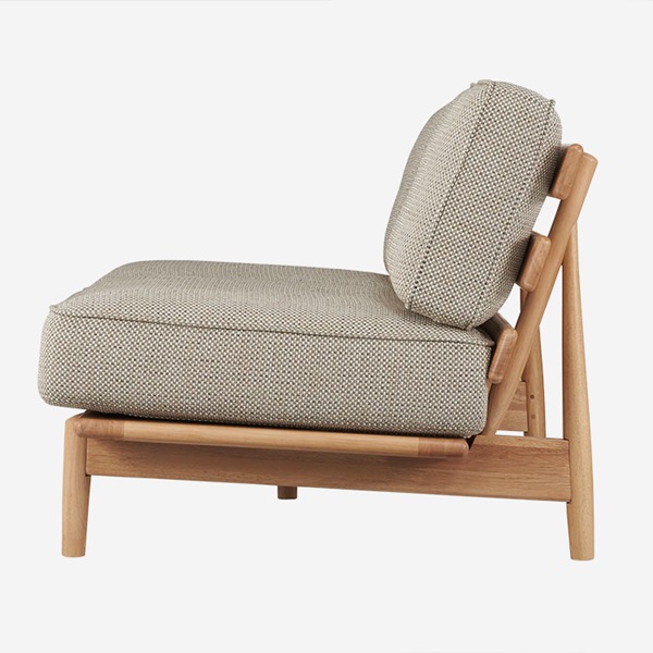 バリタアームレスソファ 2.5人掛け フレーム・ナチュラル/生地・ベージュ [2]