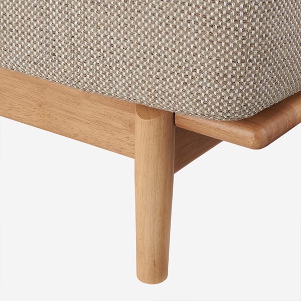 バリタアームレスソファ 2.5人掛け フレーム・ナチュラル/生地・ベージュ [3]