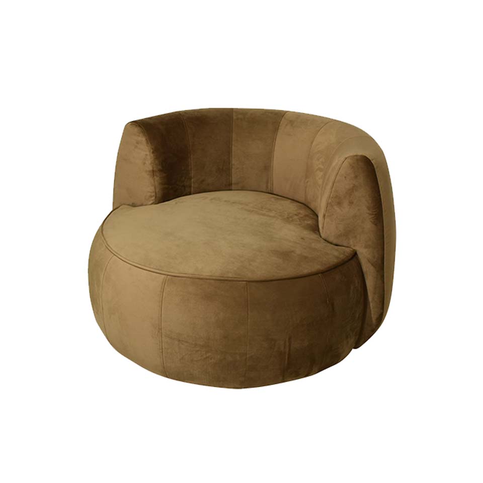 ソファCIRCLE 1人掛け【送料・開梱設置無料】ブラウン/ライトブラウン [5]