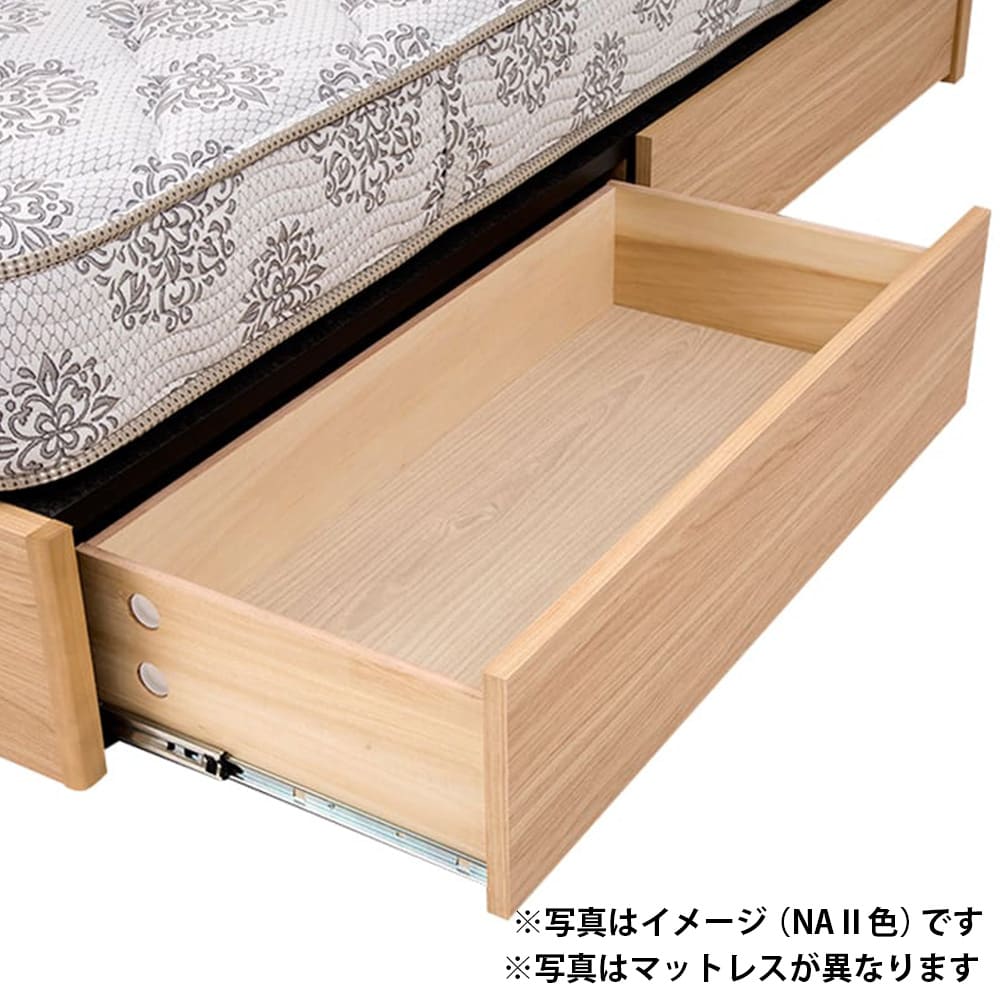 ［シモンズ］ ダブルベッド シエラスリムシェルフ引出付(MD／5.5インチレギュラー) [3]