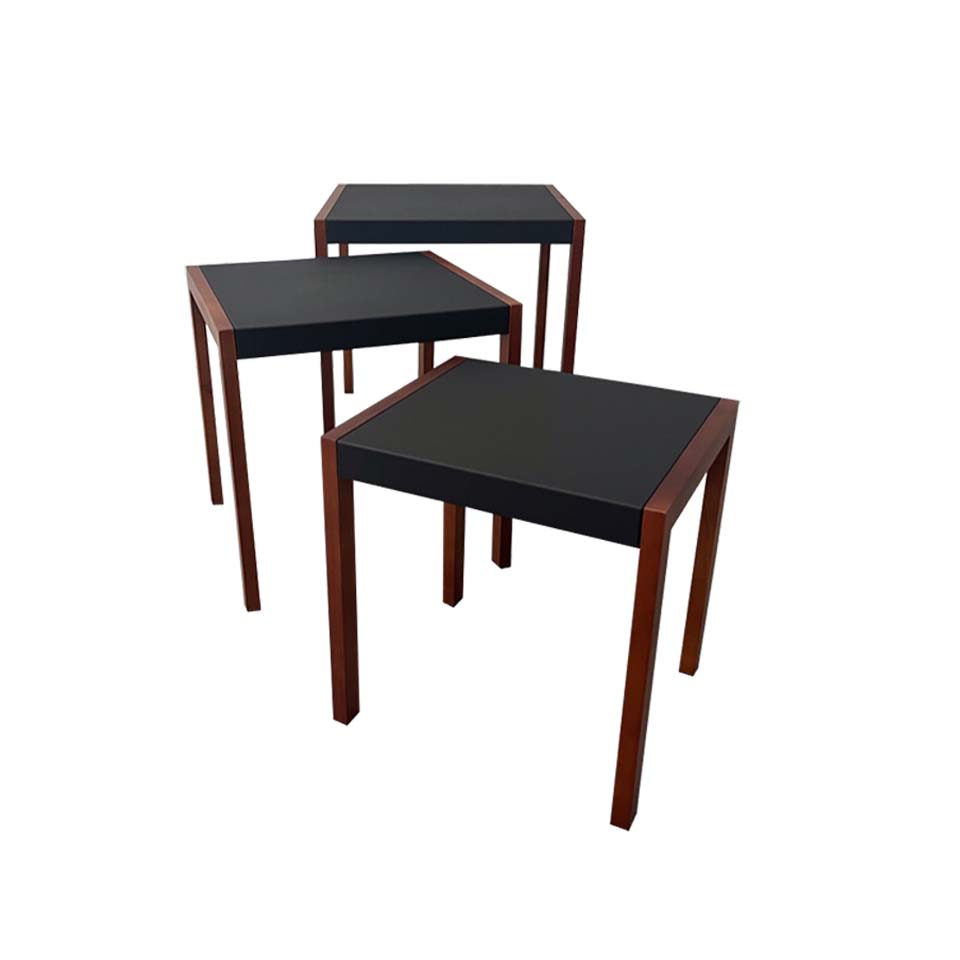 ネストテーブルBF8484【送料無料】ブラウン/ブラック [5]