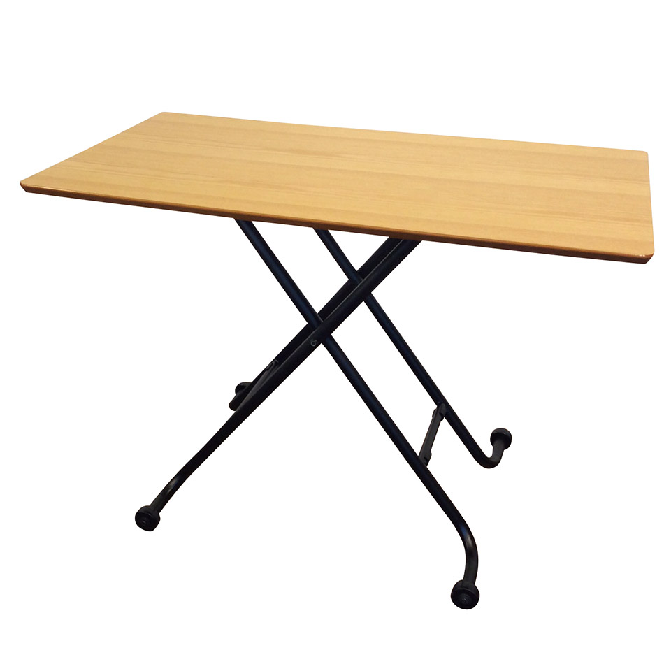 アジャスタブルテーブルBF6420【送料無料】ブラック×オーク [2]