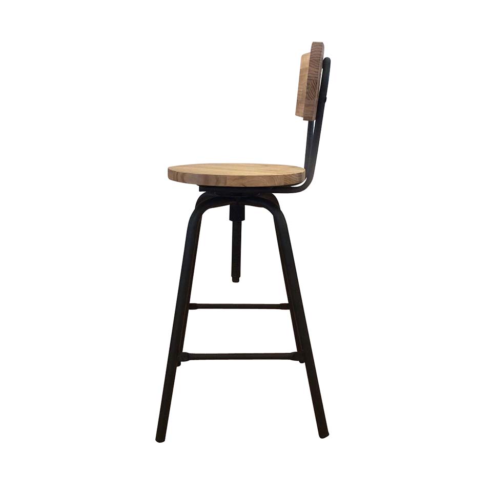 ハイチェアGZ2517-26【送料無料】ブラック/ナチュラル [2]