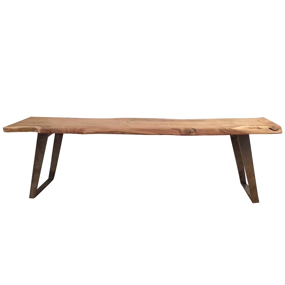 ベンチSBL-09【送料無料】ナチュラル/ガルバナイズド [2]