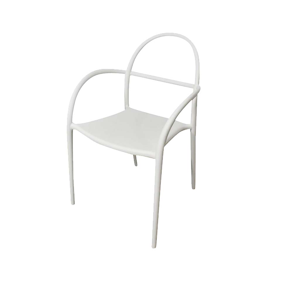 【同色２脚セット】チェアPP-S091【送料無料】ホワイト [2]