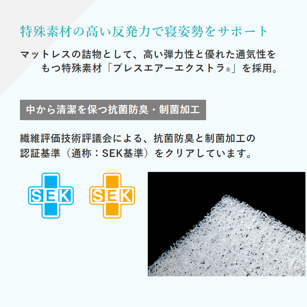 [フランスベッド] シングルマットレス　ＬＴ９９００ＰＷ−ＭＯＮハード [2]