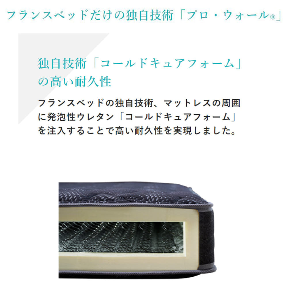 [フランスベッド] セミダブルマットレス　ＬＴ９９００ＰＷ−ＭＯＮ　Ｍソフト [5]