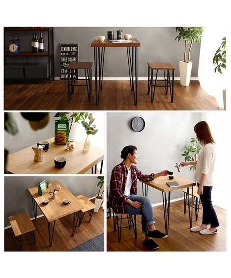 【お買い得】ヴィンテージ風ダイニングセット [5]