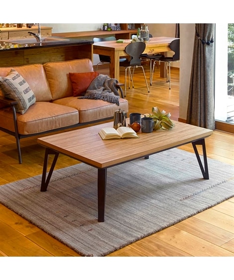 モザイク調天板と三角脚がスタイリッシュなこたつテーブル [3]