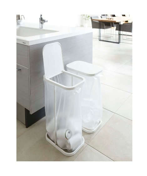 袋の取り外しが簡単なダストスタンド（ゴミ箱）【幅22cm】 [3]