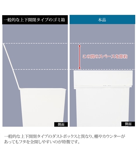 【日本製】棚下設置に大活躍なダストボックス（ゴミ箱）【幅22cm～27cm】 [4]