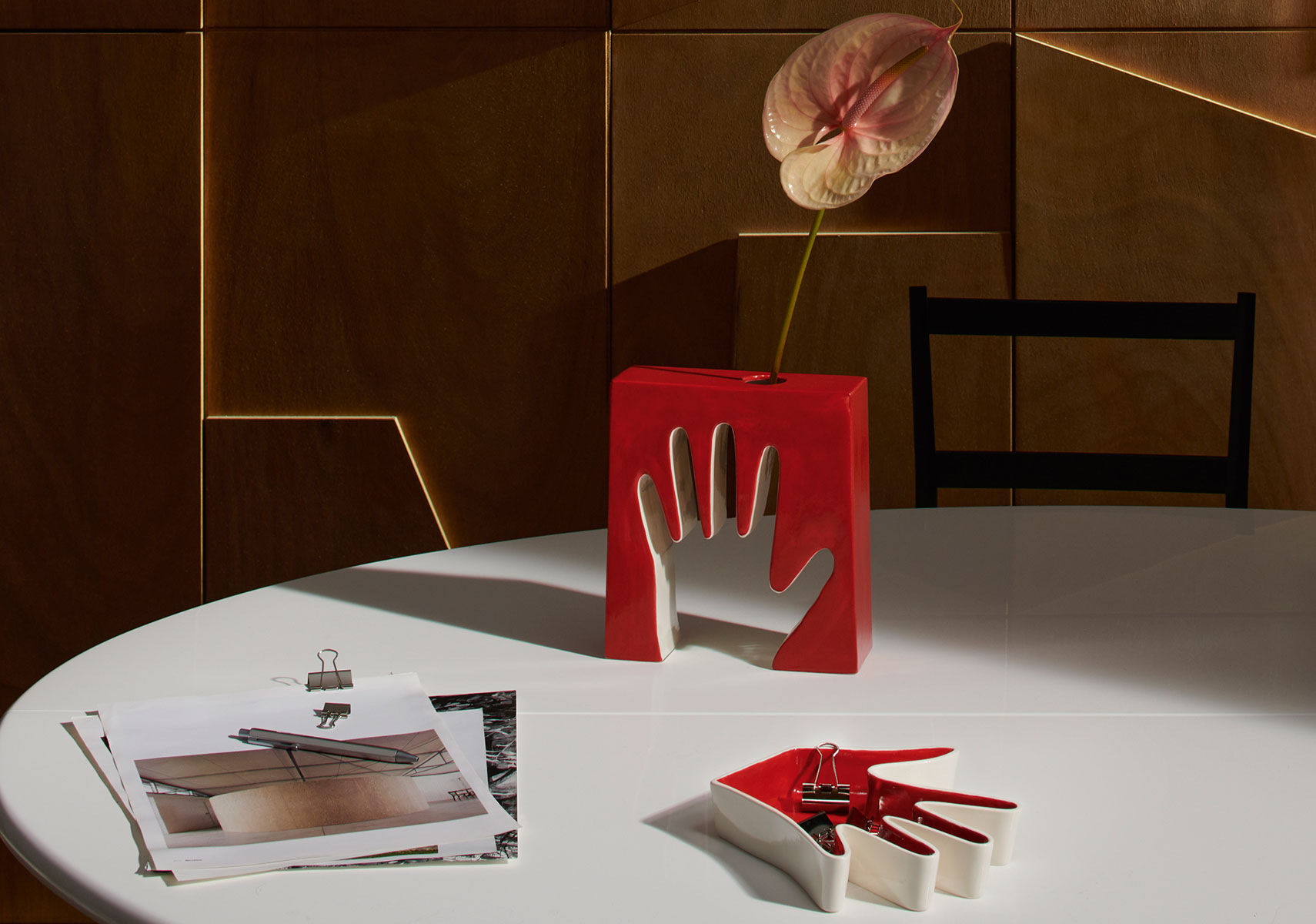 874 01 IMPRONTA MANO ベース レッド × ホワイト [3]