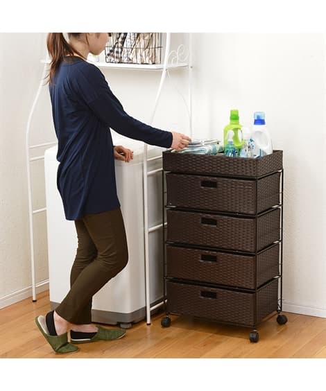 ラタン調のランドリーチェスト [3]