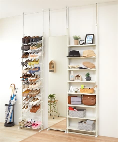 【日本製】突っ張りシューズラック [2]