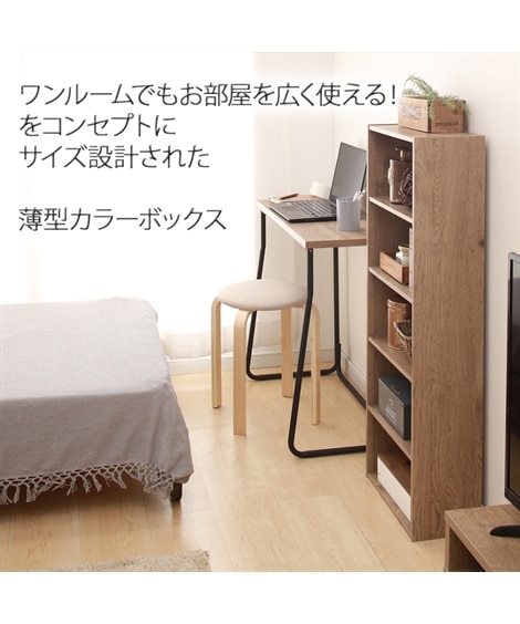 奥行スリムな薄型カラーボックス [3]