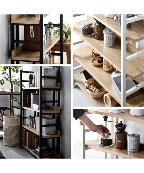 棚板の高さが変えられる奥行スリムなデザインラック [3]