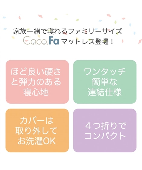 折りたたみファミリーマットレス（洗えるカバー）(Coco.Fa) [2]