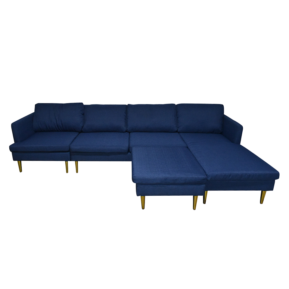 カウチソファRYS19【送料・開梱設置無料】ブルー [4]